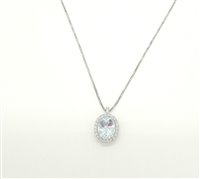 Collier Mirco Visconti Femme Girocollo Colore in Or blanc Acquamarina 2.44 Ct LF240/20ACO - LF240/20ACO